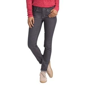 PrAna Grey Medium Wash Breathe Straight Leg Cropped Jean